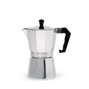 Stovetop Espresso Maker, Moka Pot for Italian & Cuban Coffee, 6 Cups, Silver